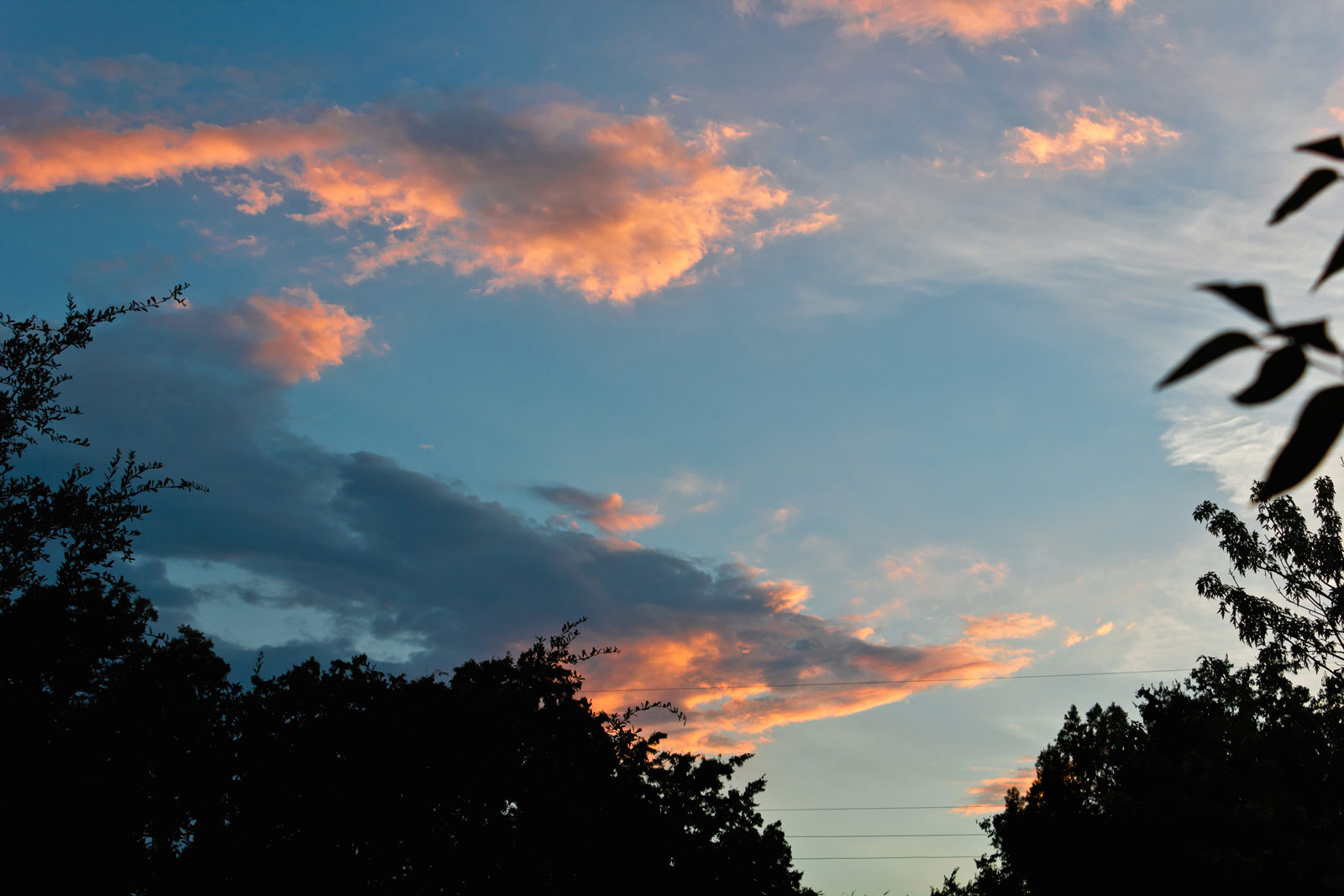 Summer Color of Dallas Texas evening skies